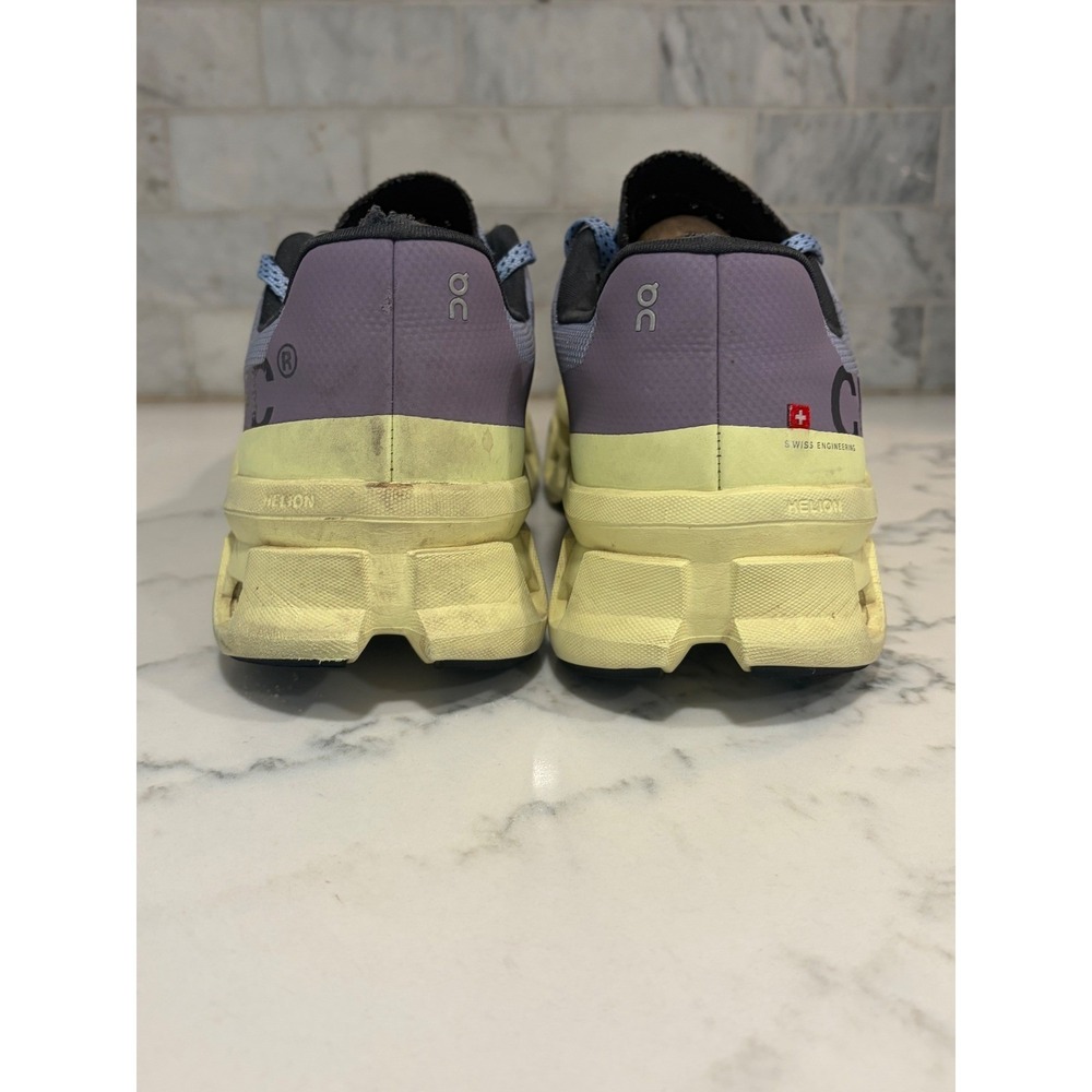 On Cloudmonster Women's Running Shoes Grey Purple Yellow US 11 EU 43 - Picture 4 of 8